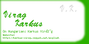 virag karkus business card